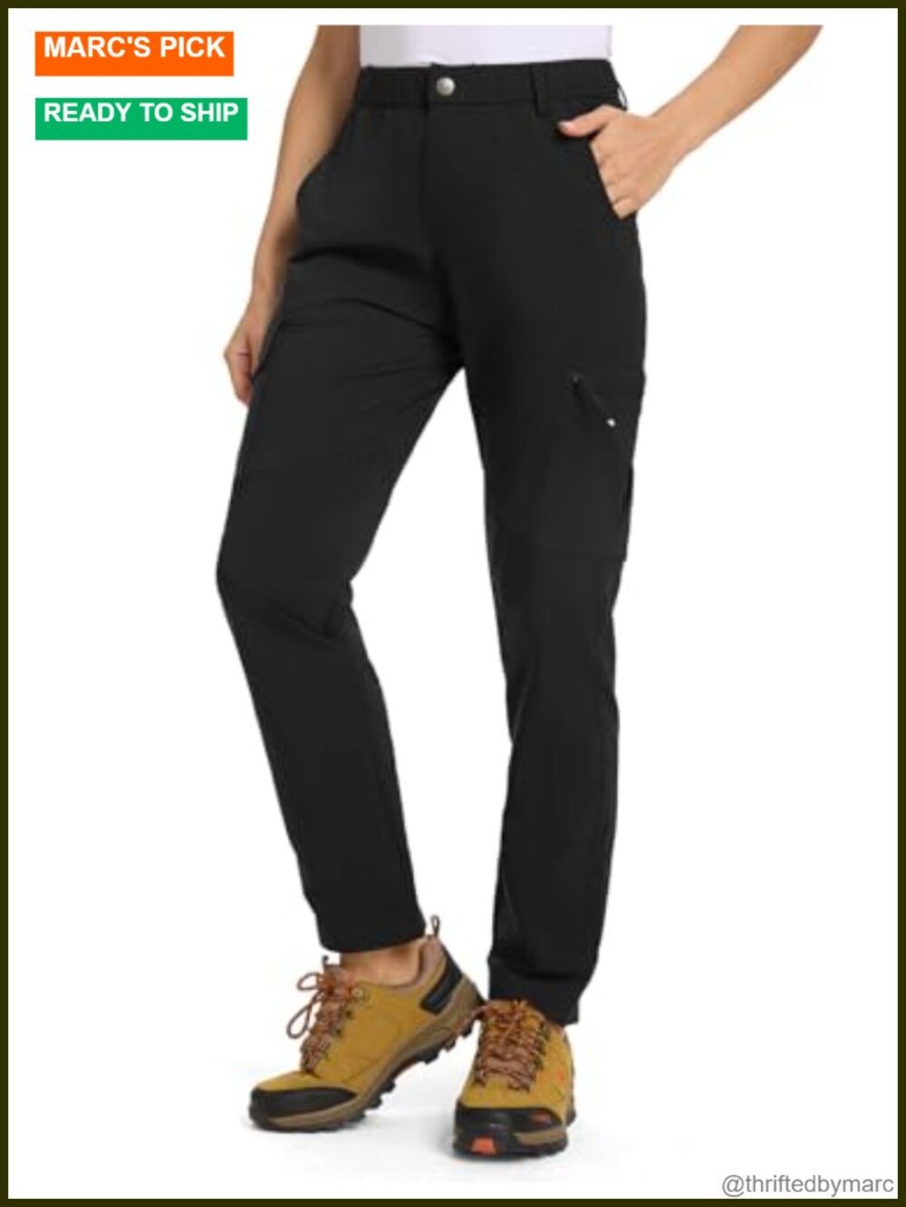 Women's Hiking Cargo Pants Water Resistant Quick Dry 4-Way Stretch 6 Pockets